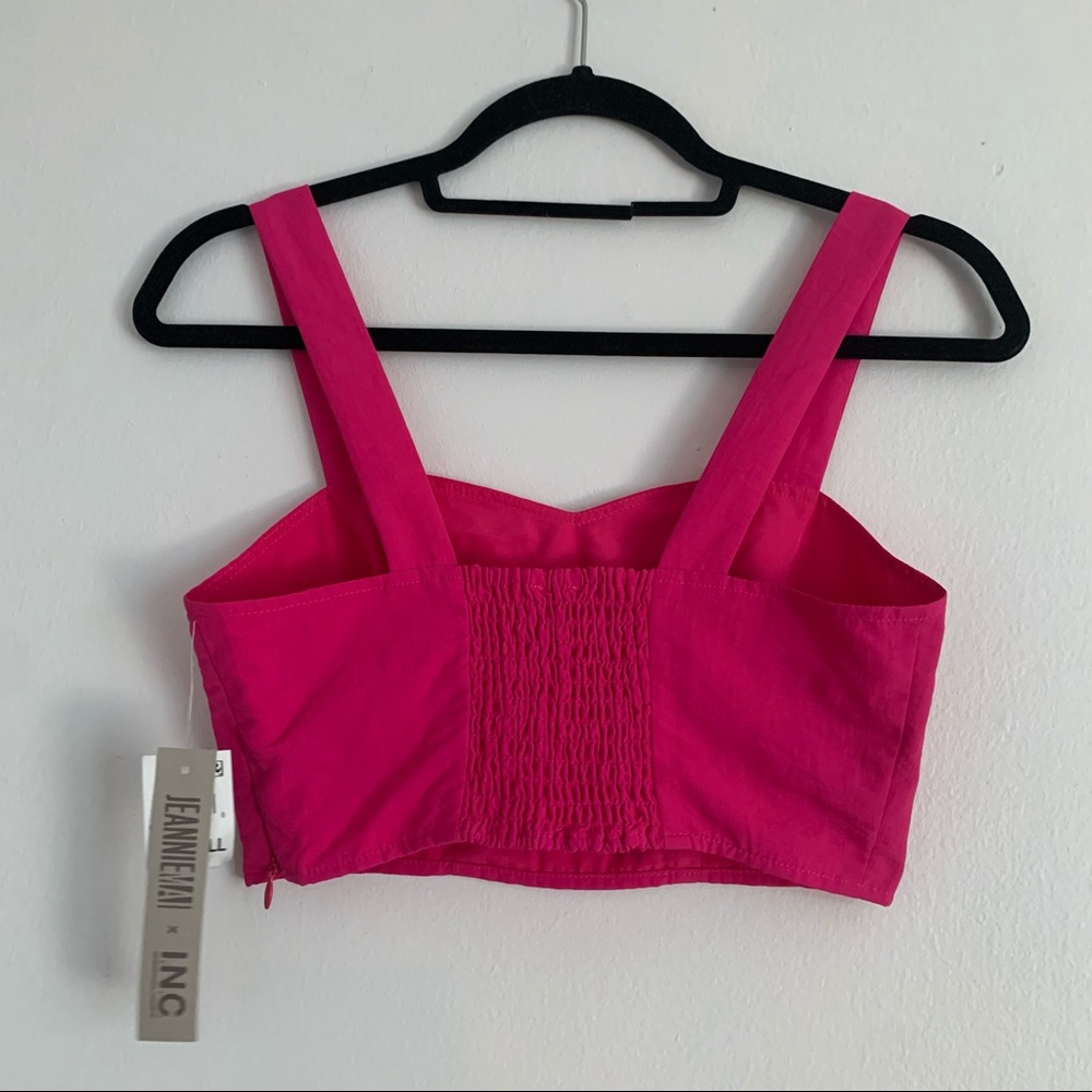 INC Crop Top Bralet in Hot Pink Strappy Fitted Size XS - Picture 6 of 9